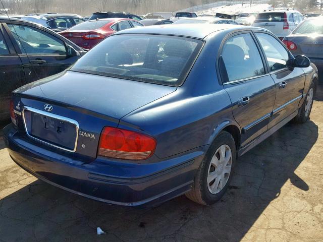 KMHWF25S93A896940 - 2003 HYUNDAI SONATA GL BLUE photo 4