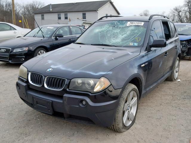 WBXPA73444WA77997 - 2004 BMW X3 2.5I BLACK photo 2