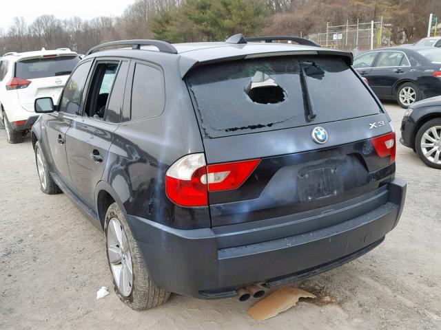 WBXPA73444WA77997 - 2004 BMW X3 2.5I BLACK photo 3