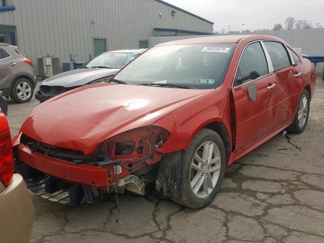 2G1WC5E37D1204895 - 2013 CHEVROLET IMPALA LTZ RED photo 2