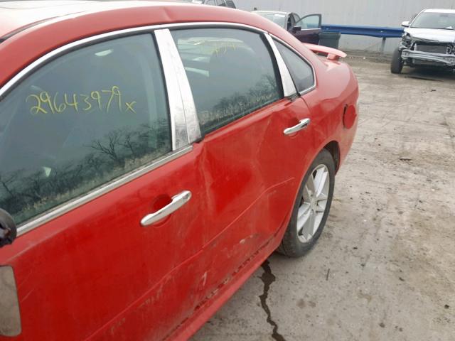 2G1WC5E37D1204895 - 2013 CHEVROLET IMPALA LTZ RED photo 9