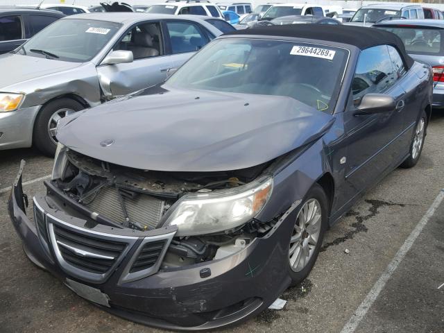 YS3FB79Y086008106 - 2008 SAAB 9-3 2.0T GRAY photo 2