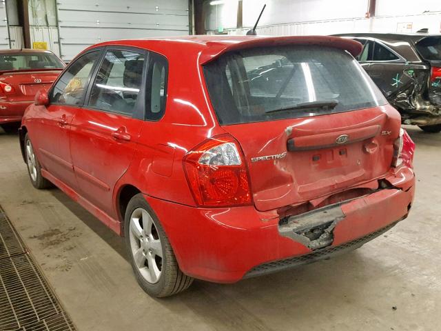 KNAFE161185021033 - 2008 KIA SPECTRA5 5 RED photo 3