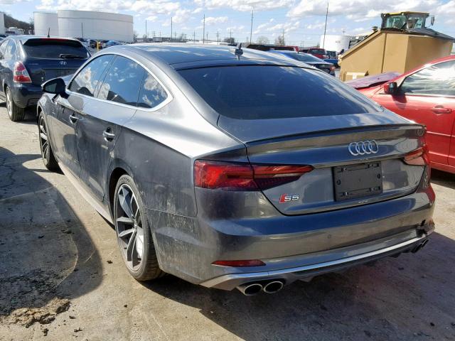 WAUC4CF57JA064776 - 2018 AUDI S5 PRESTIG GRAY photo 3