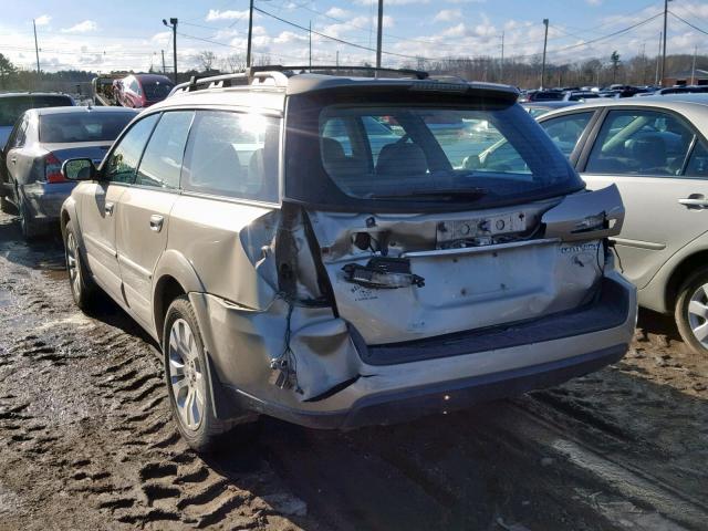 4S4BP86C884308392 - 2008 SUBARU OUTBACK 3. TAN photo 3