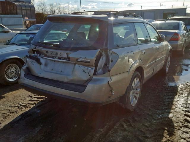 4S4BP86C884308392 - 2008 SUBARU OUTBACK 3. TAN photo 4