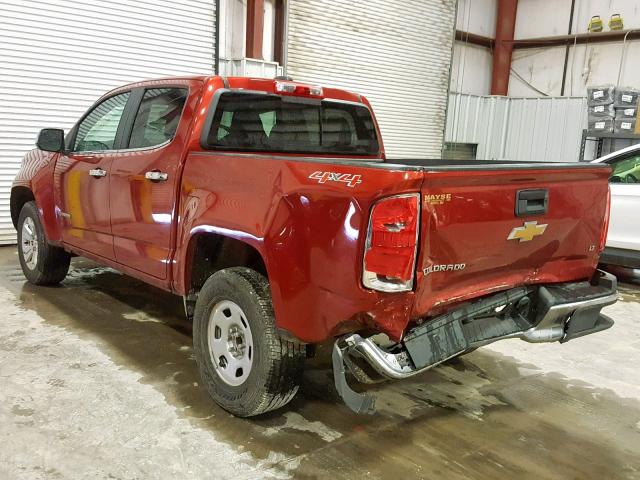 1GCGTCE33G1163224 - 2016 CHEVROLET COLORADO L MAROON photo 3
