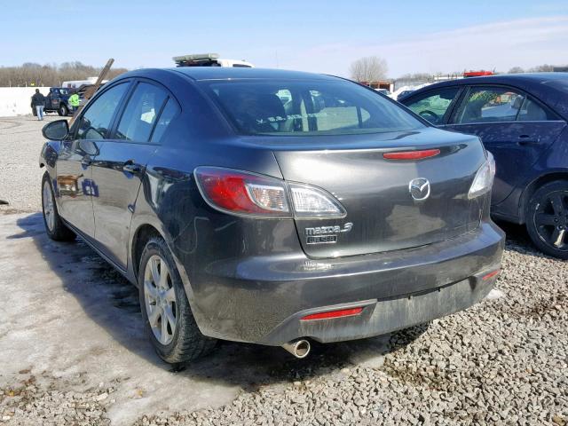 JM1BL1VG4B1447827 - 2011 MAZDA 3 I GRAY photo 3