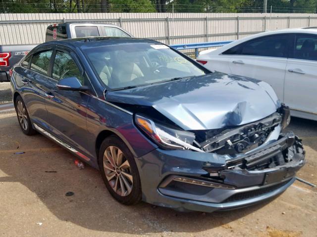 5NPE34AF8GH418181 - 2016 HYUNDAI SONATA SPO BLUE photo 1