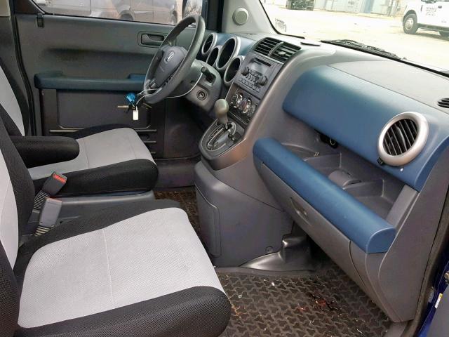 5J6YH28614L025133 - 2004 HONDA ELEMENT EX BLUE photo 5