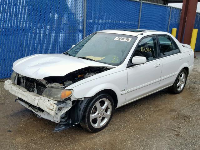 JM1BJ226821573423 - 2002 MAZDA PROTEGE DX WHITE photo 2