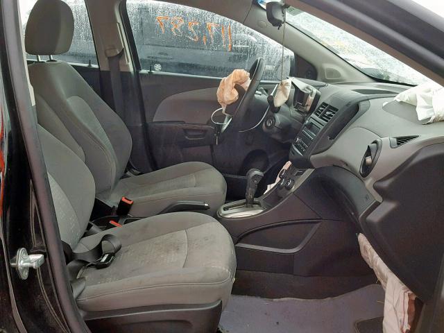 1G1JA6SH6C4160462 - 2012 CHEVROLET SONIC LS BLACK photo 5