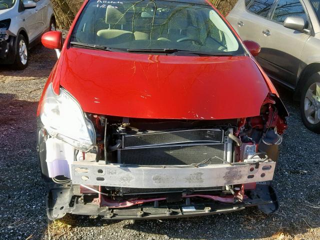 JTDKN3DU9A0195249 - 2010 TOYOTA PRIUS RED photo 9