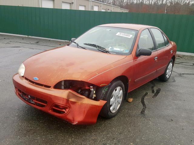 1G1JF5241Y7194727 - 2000 CHEVROLET CAVALIER L RED photo 2