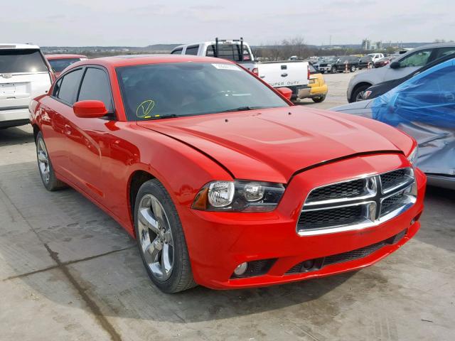 2C3CDXHG6EH340904 - 2014 DODGE CHARGER SX RED photo 1