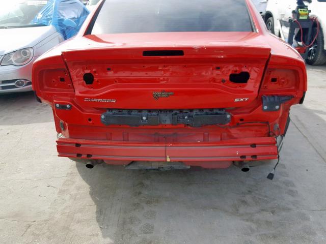 2C3CDXHG6EH340904 - 2014 DODGE CHARGER SX RED photo 9