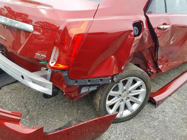 1G6AR5S39E0151301 - 2014 CADILLAC CTS LUXURY RED photo 9