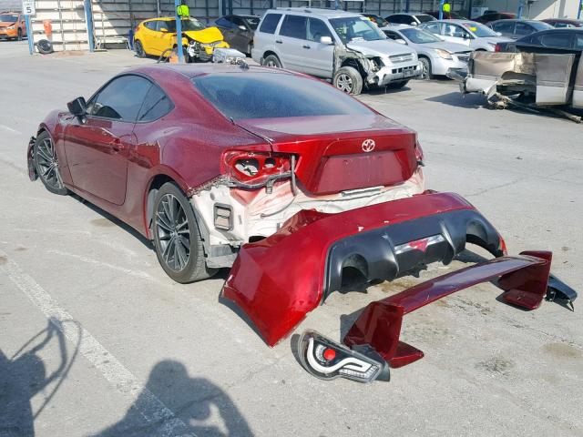 JF1ZNAA17E9704498 - 2014 TOYOTA SCION FR-S RED photo 3