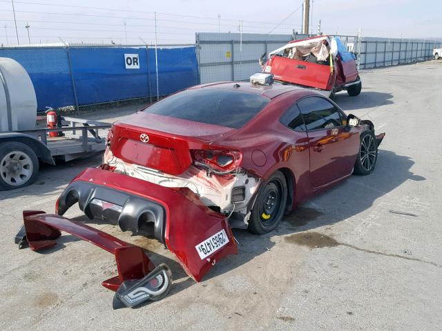 JF1ZNAA17E9704498 - 2014 TOYOTA SCION FR-S RED photo 4