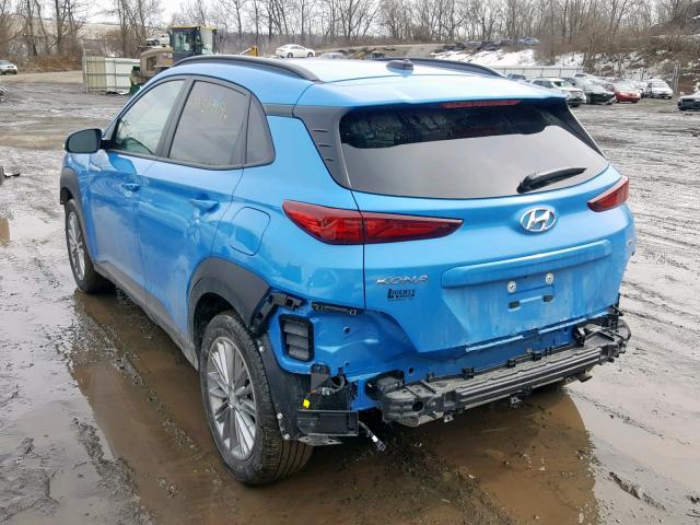 KM8K2CAA8JU148009 - 2018 HYUNDAI KONA SEL BLUE photo 3