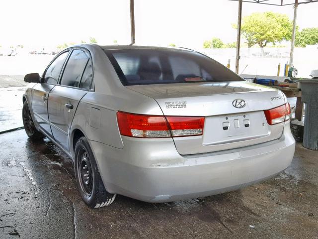 KMHET46C86A078434 - 2006 HYUNDAI SONATA GL SILVER photo 3