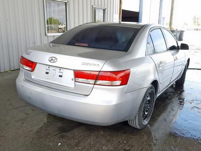 KMHET46C86A078434 - 2006 HYUNDAI SONATA GL SILVER photo 4