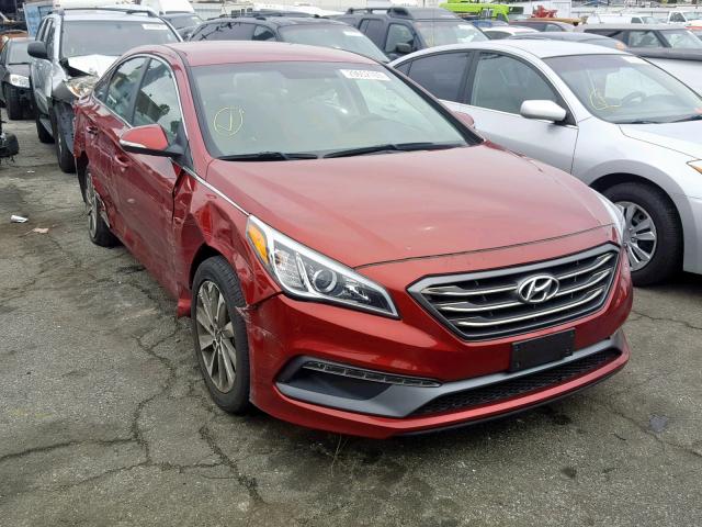 5NPE34AF6FH072257 - 2015 HYUNDAI SONATA SPO RED photo 1