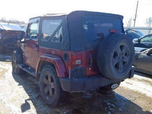 1J4FA54119L741335 - 2009 JEEP WRANGLER S MAROON photo 3