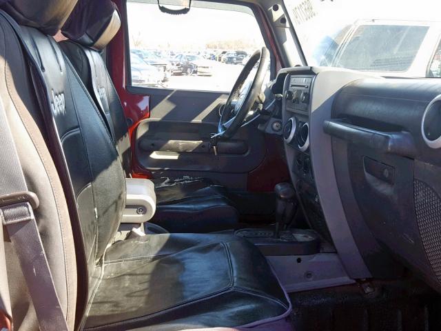 1J4FA54119L741335 - 2009 JEEP WRANGLER S MAROON photo 5