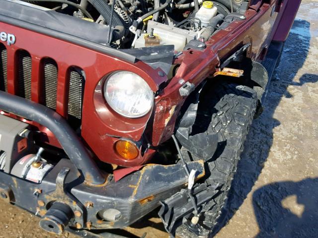 1J4FA54119L741335 - 2009 JEEP WRANGLER S MAROON photo 9