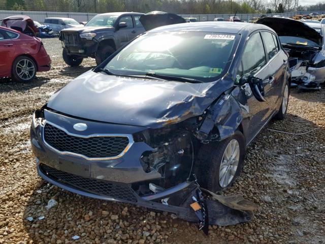 KNAFX5A84E5169436 - 2014 KIA FORTE EX BLACK photo 2