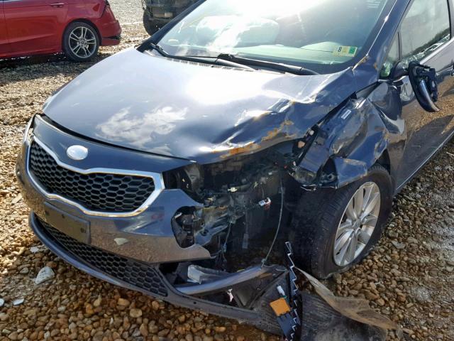 KNAFX5A84E5169436 - 2014 KIA FORTE EX BLACK photo 9