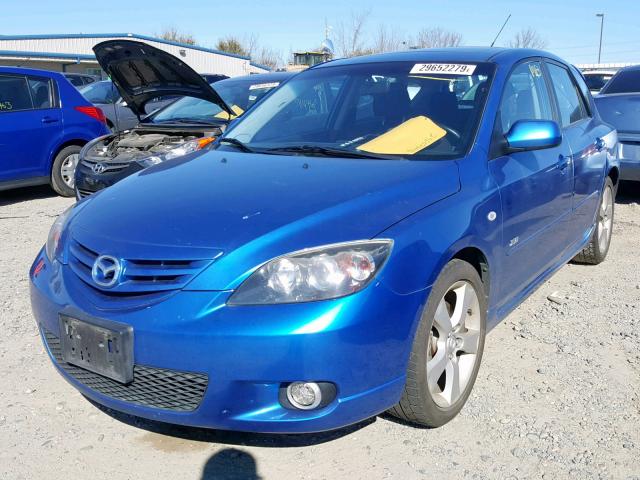 JM1BK143751302609 - 2005 MAZDA 3 HATCHBAC BLUE photo 2