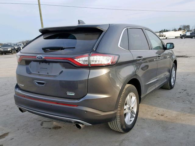 2FMTK3J91FBB74622 - 2015 FORD EDGE SEL CHARCOAL photo 4