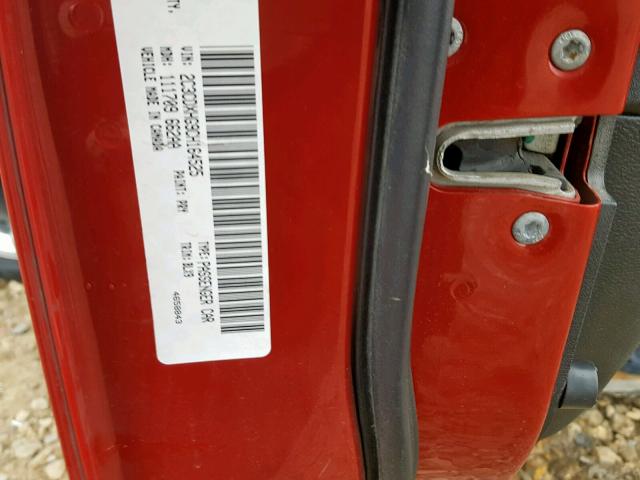 2C3CDXHG9CH164525 - 2012 DODGE CHARGER SX RED photo 10