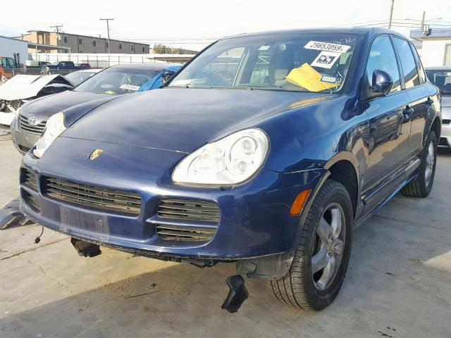 WP1AB29P35LA65813 - 2005 PORSCHE CAYENNE S BLUE photo 2