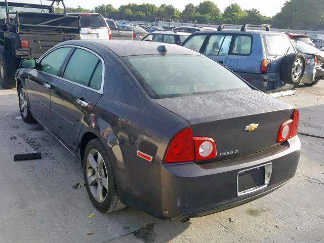 1G1ZC5E06CF247960 - 2012 CHEVROLET MALIBU 1LT ნაცრისფერი ფოტო 3