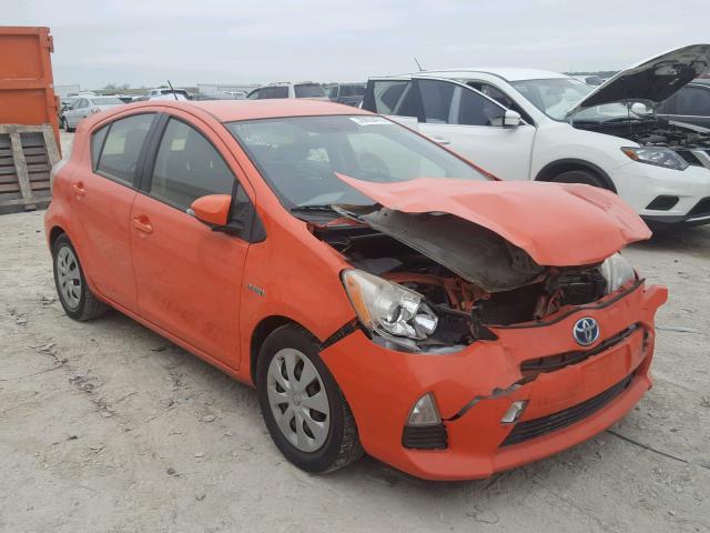 JTDKDTB33C1026483 - 2012 TOYOTA PRIUS C ORANGE photo 1