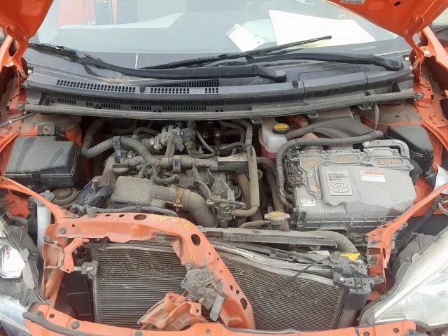 JTDKDTB33C1026483 - 2012 TOYOTA PRIUS C ORANGE photo 7