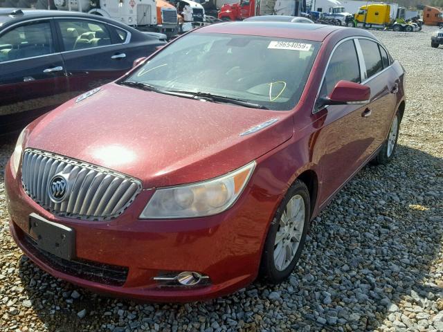 1G4GC5EG3AF143852 - 2010 BUICK LACROSSE C RED photo 2