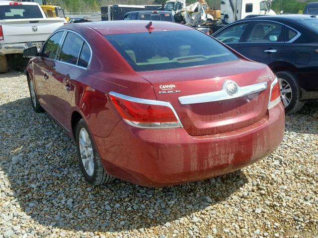 1G4GC5EG3AF143852 - 2010 BUICK LACROSSE C RED photo 3