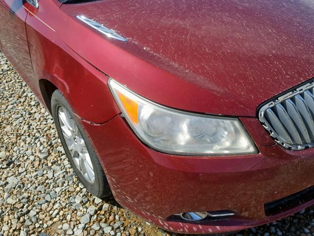 1G4GC5EG3AF143852 - 2010 BUICK LACROSSE C RED photo 9