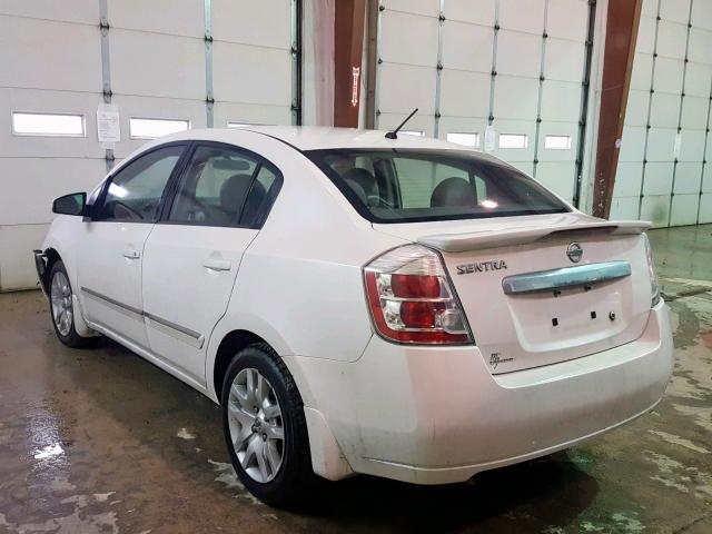 3N1AB6AP7CL756559 - 2012 NISSAN SENTRA 2.0 WHITE photo 3