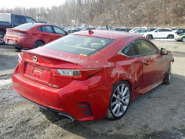 JTHHE5BC1F5007512 - 2015 LEXUS RC 350 RED photo 4