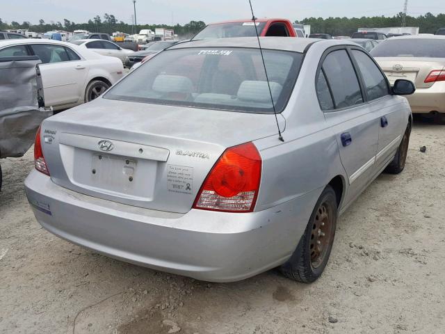 KMHDN46D64U799426 - 2004 HYUNDAI ELANTRA SILVER photo 4