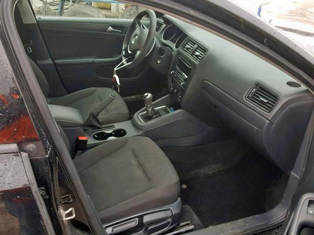 3VW1K7AJ1FM422344 - 2015 VOLKSWAGEN JETTA BASE BLACK photo 5