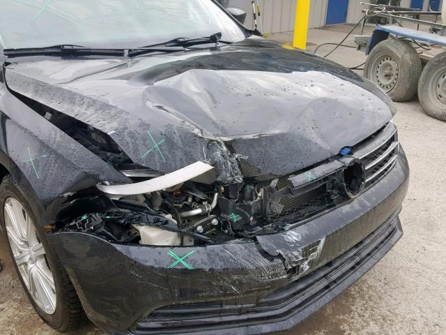 3VW1K7AJ1FM422344 - 2015 VOLKSWAGEN JETTA BASE BLACK photo 9