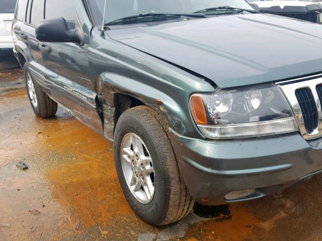 1J4GW48S32C287534 - 2002 JEEP GRAND CHER GRAY photo 9