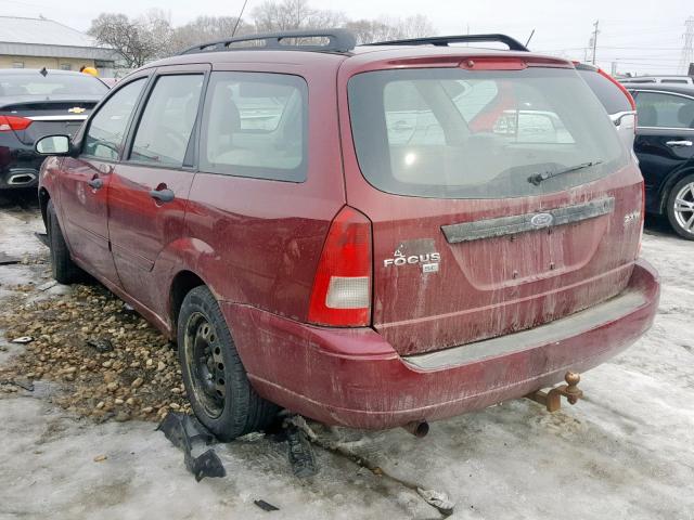 1FAHP36N36W210400 - 2006 FORD FOCUS ZXW BURGUNDY photo 3