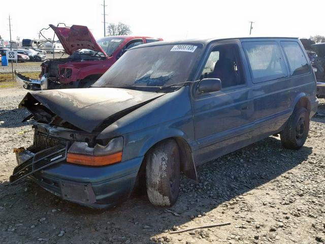 2B4GH4535RR801928 - 1994 DODGE CARAVAN SE GREEN photo 2